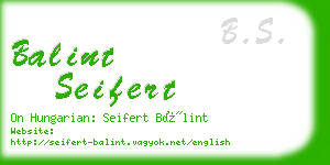 balint seifert business card